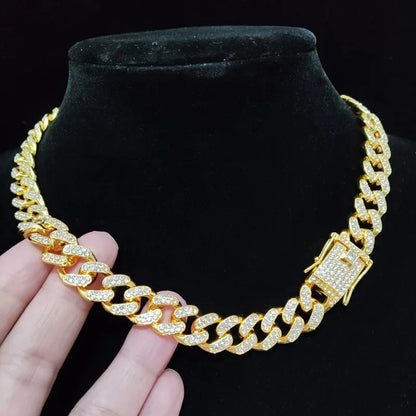 High-Quality Iced Out Bling Chain Necklace